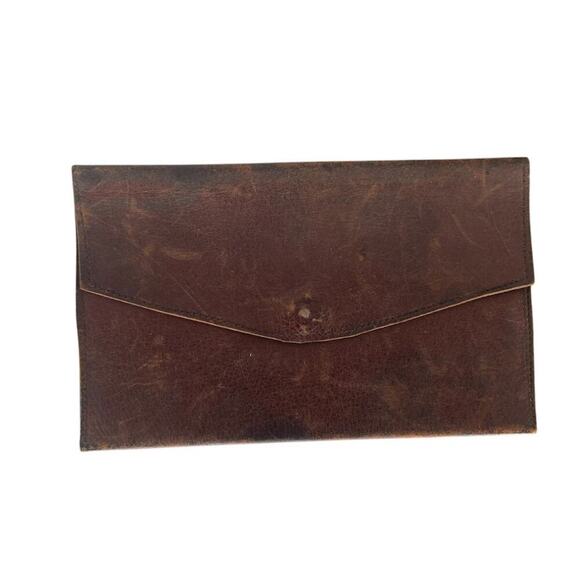 Antique 19th Century leather GENTLEMANS WALLET signed 1828 - Picture 7 of 12